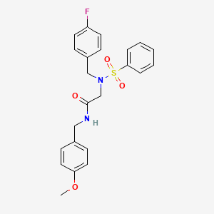 N~2~-(4-fluorobenzyl)-N~1~-(4-methoxybenzyl)-N~2~-(phenylsulfonyl)glycinamide