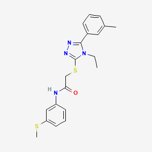 2-{[4-ethyl-5-(3-methylphenyl)-4H-1,2,4-triazol-3-yl]thio}-N-[3-(methylthio)phenyl]acetamide