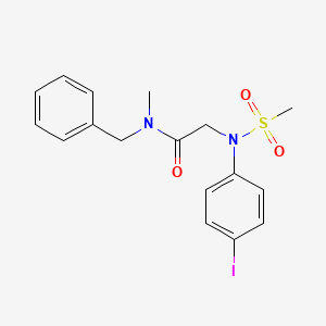 molecular formula C17H19IN2O3S B3529179 N~1~-benzyl-N~2~-(4-iodophenyl)-N~1~-methyl-N~2~-(methylsulfonyl)glycinamide 