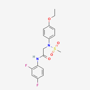 molecular formula C17H18F2N2O4S B3529213 N~1~-(2,4-difluorophenyl)-N~2~-(4-ethoxyphenyl)-N~2~-(methylsulfonyl)glycinamide 