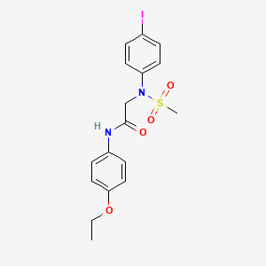 molecular formula C17H19IN2O4S B3529248 N~1~-(4-ethoxyphenyl)-N~2~-(4-iodophenyl)-N~2~-(methylsulfonyl)glycinamide 