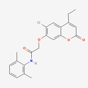 molecular formula C21H20ClNO4 B3529263 2-[(6-chloro-4-ethyl-2-oxo-2H-chromen-7-yl)oxy]-N-(2,6-dimethylphenyl)acetamide 