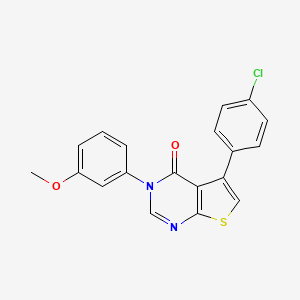 molecular formula C19H13ClN2O2S B3529269 5-(4-chlorophenyl)-3-(3-methoxyphenyl)thieno[2,3-d]pyrimidin-4(3H)-one 