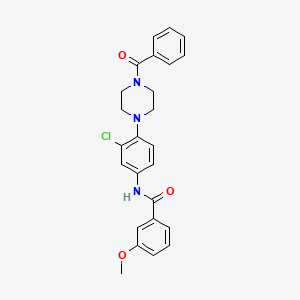molecular formula C25H24ClN3O3 B3529271 N-[4-(4-benzoyl-1-piperazinyl)-3-chlorophenyl]-3-methoxybenzamide 