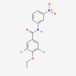 molecular formula C15H12Cl2N2O4 B3529303 3,5-dichloro-4-ethoxy-N-(3-nitrophenyl)benzamide 