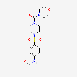 molecular formula C17H24N4O5S B3529351 N-(4-{[4-(4-morpholinylcarbonyl)-1-piperazinyl]sulfonyl}phenyl)acetamide 