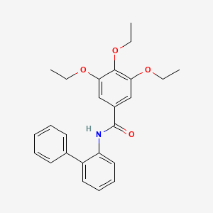 molecular formula C25H27NO4 B3529363 N-2-biphenylyl-3,4,5-triethoxybenzamide 