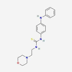 molecular formula C19H24N4OS B3529365 N-(4-anilinophenyl)-N'-[2-(4-morpholinyl)ethyl]thiourea 