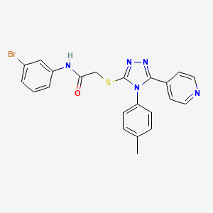 N-(3-bromophenyl)-2-{[4-(4-methylphenyl)-5-(4-pyridinyl)-4H-1,2,4-triazol-3-yl]thio}acetamide