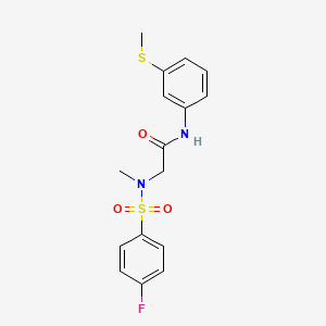 N~2~-[(4-fluorophenyl)sulfonyl]-N~2~-methyl-N~1~-[3-(methylthio)phenyl]glycinamide