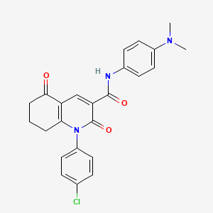 1-(4-chlorophenyl)-N-[4-(dimethylamino)phenyl]-2,5-dioxo-1,2,5,6,7,8-hexahydro-3-quinolinecarboxamide