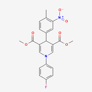 dimethyl 1-(4-fluorophenyl)-4-(4-methyl-3-nitrophenyl)-1,4-dihydro-3,5-pyridinedicarboxylate