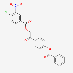 2-[4-(benzoyloxy)phenyl]-2-oxoethyl 4-chloro-3-nitrobenzoate