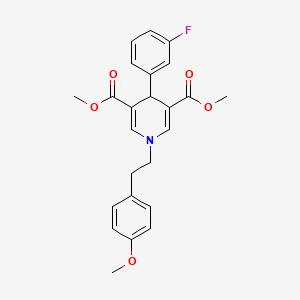 molecular formula C24H24FNO5 B3529448 dimethyl 4-(3-fluorophenyl)-1-[2-(4-methoxyphenyl)ethyl]-1,4-dihydro-3,5-pyridinedicarboxylate 