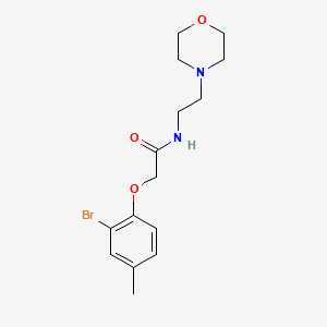 molecular formula C15H21BrN2O3 B3529452 2-(2-bromo-4-methylphenoxy)-N-[2-(4-morpholinyl)ethyl]acetamide 