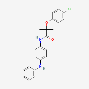 N-(4-anilinophenyl)-2-(4-chlorophenoxy)-2-methylpropanamide