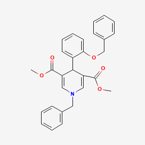 molecular formula C29H27NO5 B3529493 dimethyl 1-benzyl-4-[2-(benzyloxy)phenyl]-1,4-dihydro-3,5-pyridinedicarboxylate 