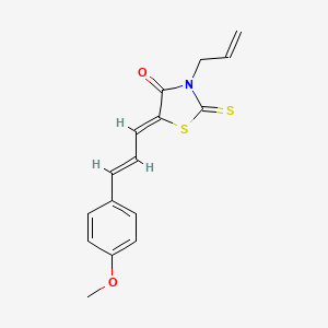 molecular formula C16H15NO2S2 B3529506 3-allyl-5-[3-(4-methoxyphenyl)-2-propen-1-ylidene]-2-thioxo-1,3-thiazolidin-4-one 