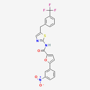 5-(3-nitrophenyl)-N-{5-[3-(trifluoromethyl)benzyl]-1,3-thiazol-2-yl}-2-furamide