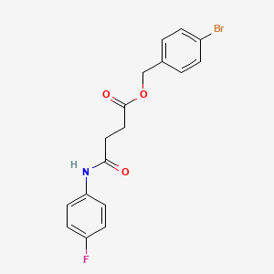 molecular formula C17H15BrFNO3 B3529541 4-bromobenzyl 4-[(4-fluorophenyl)amino]-4-oxobutanoate 