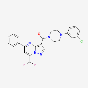 3-{[4-(3-chlorophenyl)-1-piperazinyl]carbonyl}-7-(difluoromethyl)-5-phenylpyrazolo[1,5-a]pyrimidine