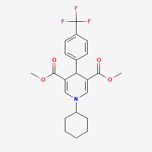 dimethyl 1-cyclohexyl-4-[4-(trifluoromethyl)phenyl]-1,4-dihydro-3,5-pyridinedicarboxylate