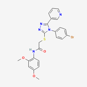 2-{[4-(4-bromophenyl)-5-(3-pyridinyl)-4H-1,2,4-triazol-3-yl]thio}-N-(2,4-dimethoxyphenyl)acetamide