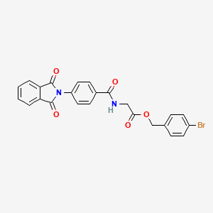 molecular formula C24H17BrN2O5 B3529570 4-bromobenzyl N-[4-(1,3-dioxo-1,3-dihydro-2H-isoindol-2-yl)benzoyl]glycinate 