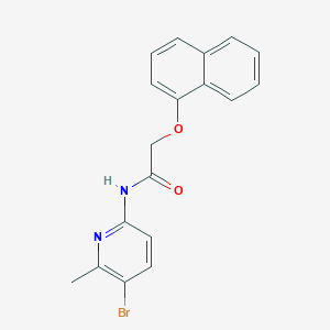 N-(5-bromo-6-methyl-2-pyridinyl)-2-(1-naphthyloxy)acetamide