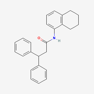 molecular formula C25H25NO B3529585 3,3-diphenyl-N-(5,6,7,8-tetrahydro-1-naphthalenyl)propanamide 