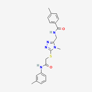 4-methyl-N-{[4-methyl-5-({2-[(3-methylphenyl)amino]-2-oxoethyl}thio)-4H-1,2,4-triazol-3-yl]methyl}benzamide