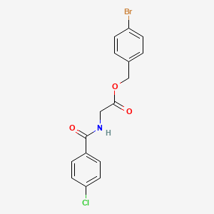 molecular formula C16H13BrClNO3 B3529607 4-bromobenzyl N-(4-chlorobenzoyl)glycinate 