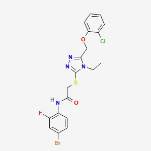 N-(4-bromo-2-fluorophenyl)-2-({5-[(2-chlorophenoxy)methyl]-4-ethyl-4H-1,2,4-triazol-3-yl}thio)acetamide