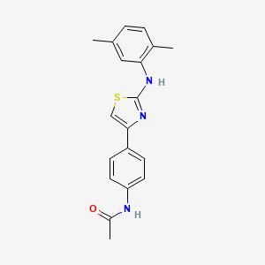 N-(4-{2-[(2,5-dimethylphenyl)amino]-1,3-thiazol-4-yl}phenyl)acetamide
