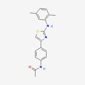 molecular formula C19H19N3OS B3529624 N-(4-{2-[(2,5-dimethylphenyl)amino]-1,3-thiazol-4-yl}phenyl)acetamide 