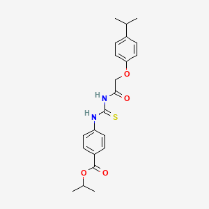 molecular formula C22H26N2O4S B3529640 isopropyl 4-[({[(4-isopropylphenoxy)acetyl]amino}carbonothioyl)amino]benzoate 