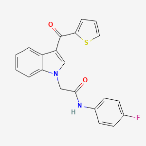 N-(4-fluorophenyl)-2-[3-(2-thienylcarbonyl)-1H-indol-1-yl]acetamide