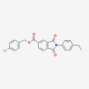 molecular formula C24H18ClNO4 B3529651 4-chlorobenzyl 2-(4-ethylphenyl)-1,3-dioxo-5-isoindolinecarboxylate 