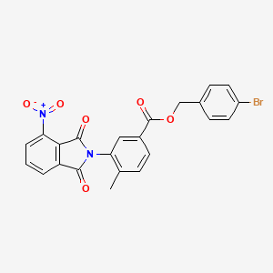 molecular formula C23H15BrN2O6 B3529664 4-bromobenzyl 4-methyl-3-(4-nitro-1,3-dioxo-1,3-dihydro-2H-isoindol-2-yl)benzoate 