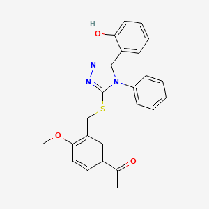 1-[3-({[5-(2-hydroxyphenyl)-4-phenyl-4H-1,2,4-triazol-3-yl]thio}methyl)-4-methoxyphenyl]ethanone