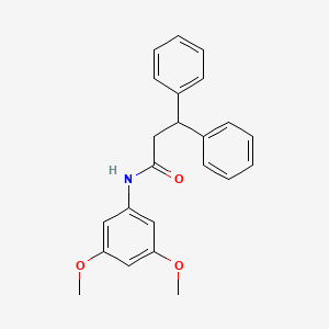 molecular formula C23H23NO3 B3529690 N-(3,5-dimethoxyphenyl)-3,3-diphenylpropanamide 