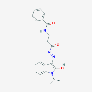 B352972 N-[3-[(2-Hydroxy-1-propan-2-ylindol-3-yl)diazenyl]-3-oxopropyl]benzamide CAS No. 611190-36-4