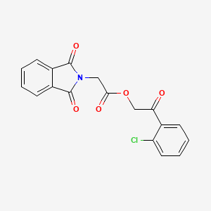 molecular formula C18H12ClNO5 B3529751 2-(2-chlorophenyl)-2-oxoethyl (1,3-dioxo-1,3-dihydro-2H-isoindol-2-yl)acetate 