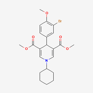 dimethyl 4-(3-bromo-4-methoxyphenyl)-1-cyclohexyl-1,4-dihydro-3,5-pyridinedicarboxylate