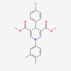 dimethyl 4-(4-chlorophenyl)-1-(3,4-dimethylphenyl)-1,4-dihydro-3,5-pyridinedicarboxylate