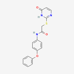 2-[(4-hydroxy-2-pyrimidinyl)thio]-N-(4-phenoxyphenyl)acetamide