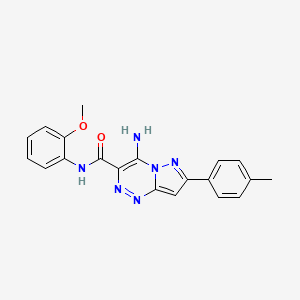 molecular formula C20H18N6O2 B3529780 4-amino-N-(2-methoxyphenyl)-7-(4-methylphenyl)pyrazolo[5,1-c][1,2,4]triazine-3-carboxamide 