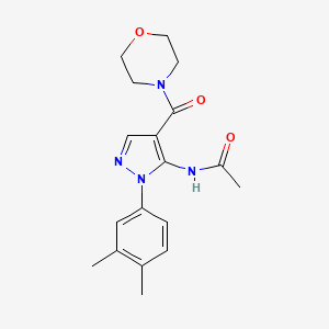 N-[1-(3,4-dimethylphenyl)-4-(4-morpholinylcarbonyl)-1H-pyrazol-5-yl]acetamide