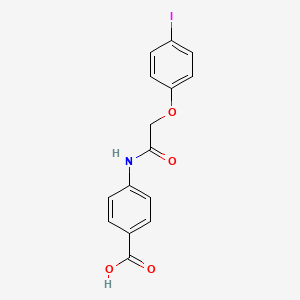 molecular formula C15H12INO4 B3529841 4-{[(4-iodophenoxy)acetyl]amino}benzoic acid 