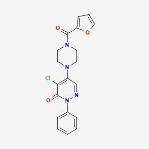 molecular formula C19H17ClN4O3 B3529846 4-chloro-5-[4-(2-furoyl)-1-piperazinyl]-2-phenyl-3(2H)-pyridazinone 